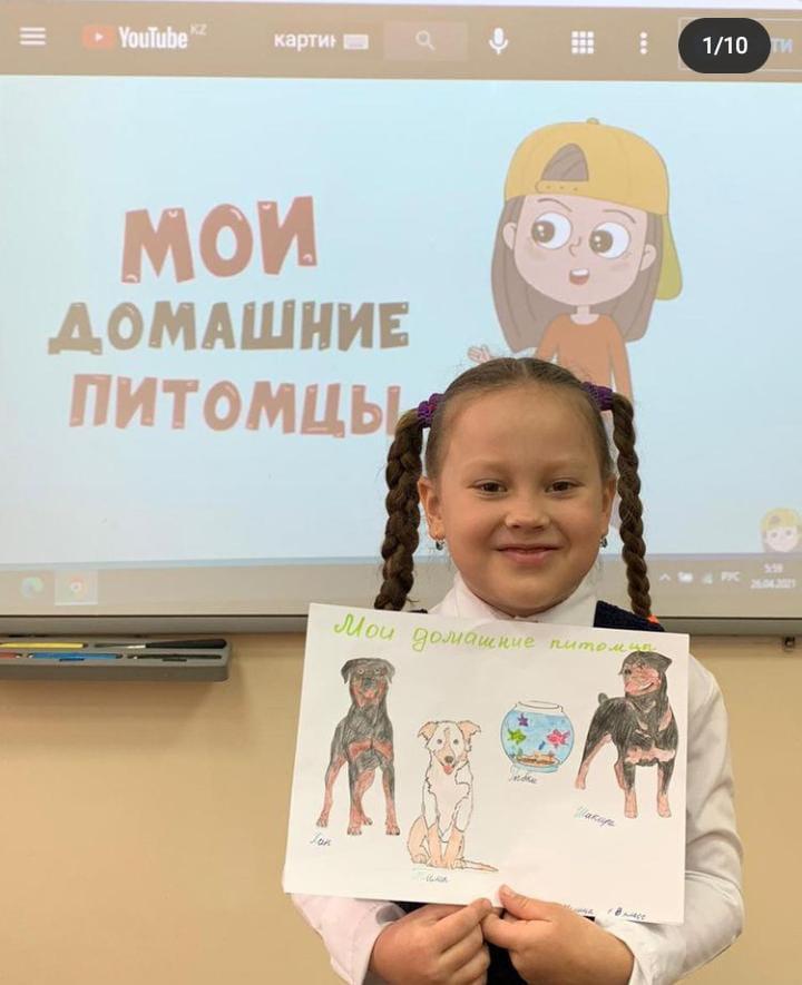 Мои домашние питомцы нарисовали ученики 1 В кл.