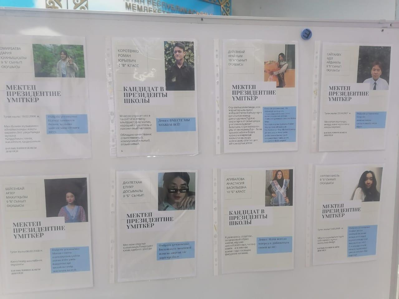 Школа самоуправления .Кандидаты в школьные президенты.