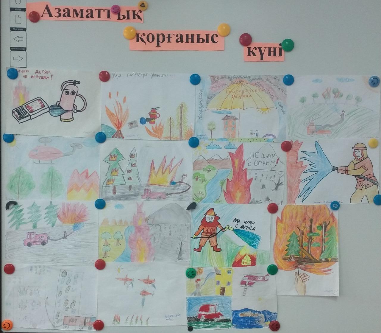 Выставка рисунков на тему :"Гражданская оборона".